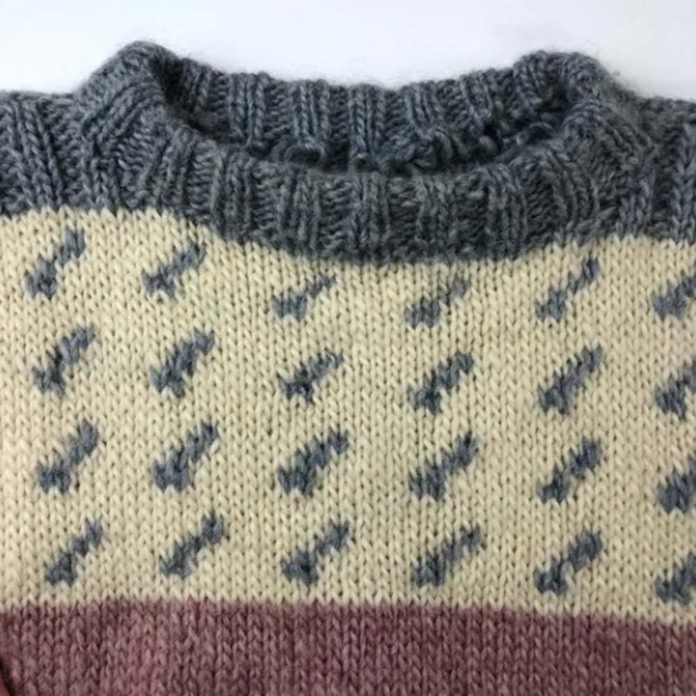 Multicolor Patterned Men's Sweater - Picture 3 of 5